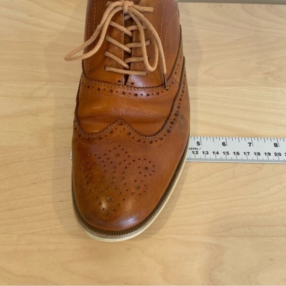 Steve Madden men Romah leather dress shoes camel tan ecru white sole size 10,5 - Picture 12 of 13